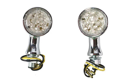 Wyatt Gatling LED Bullet Marker Lamp Set Chrome - 2-3/4 Inch Decorative Signal Lights by Wyatt Gatling
