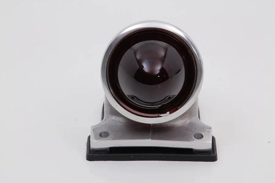 Wyatt Gatling Aluminum PK Style Tail Lamp with Red Glass Lens and 12V Bulb by Wyatt Gatling