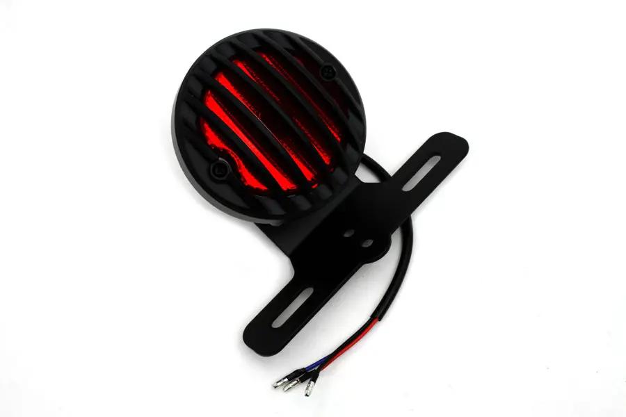 Wyatt Gatling TL1 Round Tail Lamp Assembly with Red Lens and License Plate Bracket by Wyatt Gatling