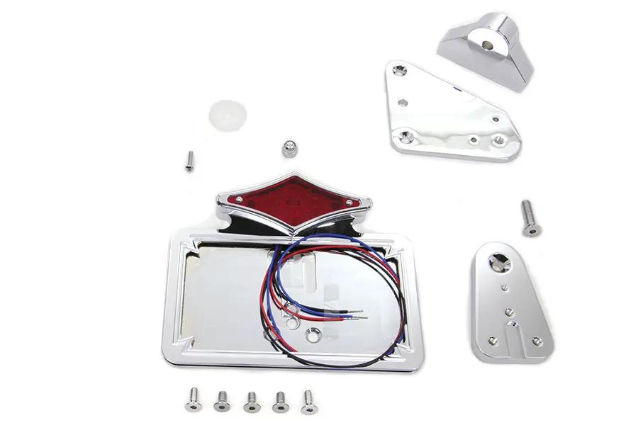 V-Twin Chrome Tail Lamp Assembly with Side Mount Bracket and Foldaway Design for Harley Davidson XL (2004-2013) by V-Twin