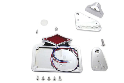 V-Twin Chrome Tail Lamp Assembly with Side Mount Bracket and Foldaway Design for Harley Davidson XL (2004-2013) by V-Twin