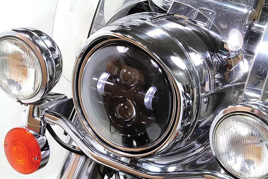 Wyatt Gatling 7 Inch LED Headlamp Unit for Harley Davidson FL Models - Black by Wyatt Gatling