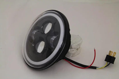 Wyatt Gatling 7 Inch LED Headlamp Unit for Harley Davidson FL Models - Black by Wyatt Gatling