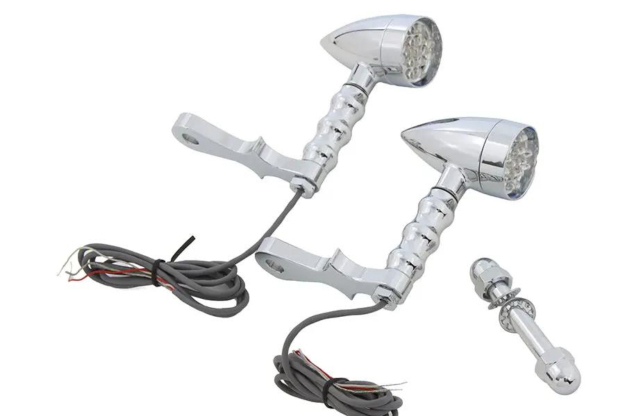 Wyatt Gatling Turn Signal Set Bullet Amber Part 76528 with 3-Wire Configuration by Wyatt Gatling