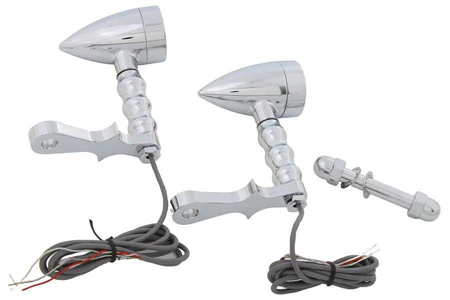 Wyatt Gatling Turn Signal Set Bullet Amber Part 76528 with 3-Wire Configuration by Wyatt Gatling