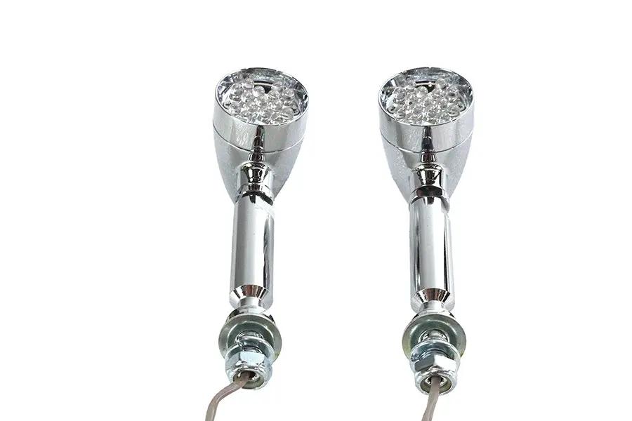 Wyatt Gatling Turn Signal Set Bullet Red with Long Stud – 3-Wire Motorcycle Turn Signal Kit by Wyatt Gatling