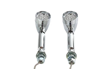 Wyatt Gatling Turn Signal Set Bullet Red with Long Stud – 3-Wire Motorcycle Turn Signal Kit by Wyatt Gatling