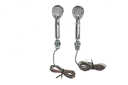 Wyatt Gatling Turn Signal Set Bullet Red with Long Stud – 3-Wire Motorcycle Turn Signal Kit by Wyatt Gatling