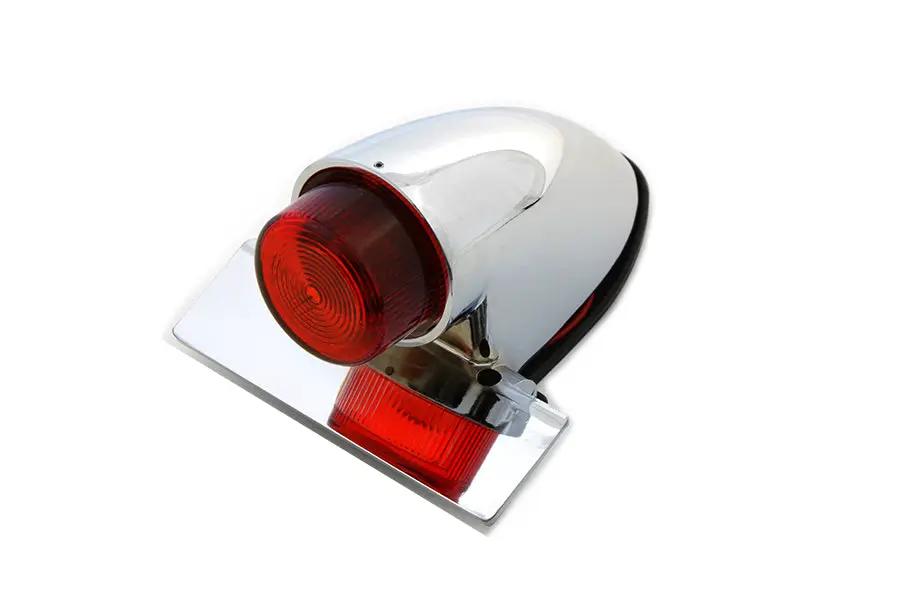 Wyatt Gatling Chrome Sparto Tail Lamp with Bulb – Fender Mount, Classic Design by Wyatt Gatling