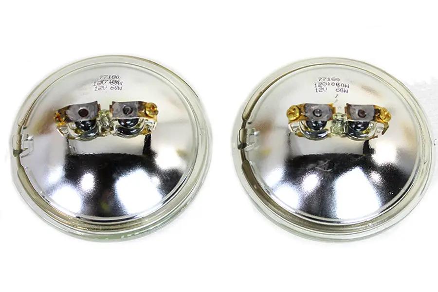 Wyatt Gatling Clear 4-1/2 Inch 12 Volt Sealed Beam Spotlamp Bulb Set - Model 77180 by Wyatt Gatling