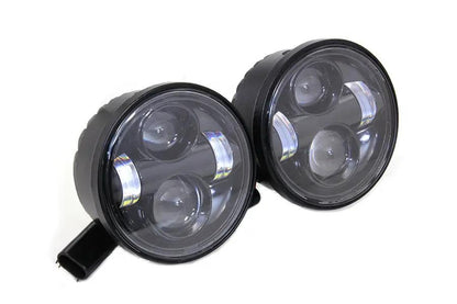 Wyatt Gatling 4-1/2 Inch LED Headlamp Unit Set for Harley Davidson FXDF Models by Wyatt Gatling