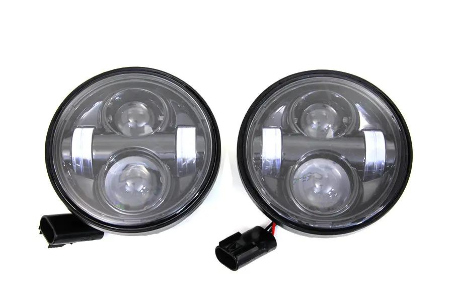 Wyatt Gatling 4-1/2 Inch LED Headlamp Unit Set for Harley Davidson FXDF Models by Wyatt Gatling