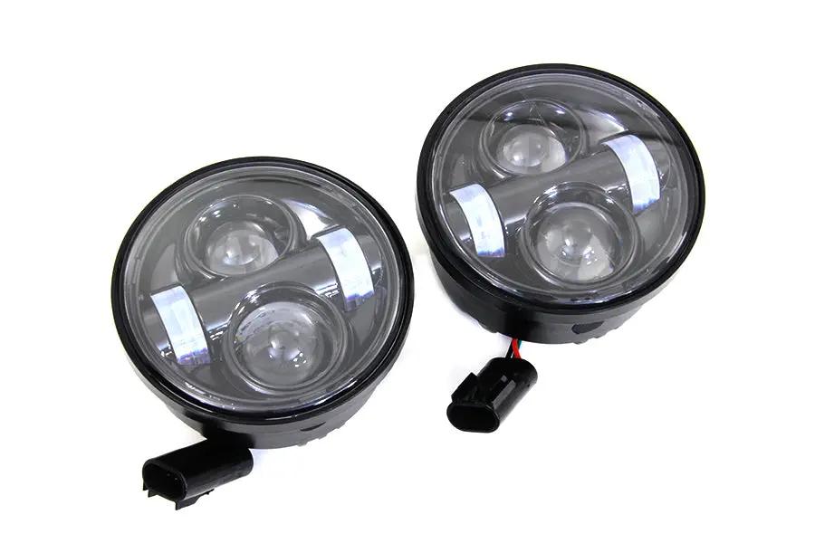 Wyatt Gatling 4-1/2 Inch LED Headlamp Unit Set for Harley Davidson FXDF Models by Wyatt Gatling