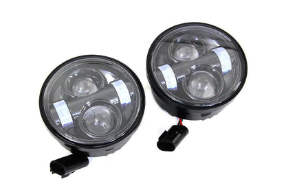 Wyatt Gatling 4-1/2 Inch LED Headlamp Unit Set for Harley Davidson FXDF Models by Wyatt Gatling