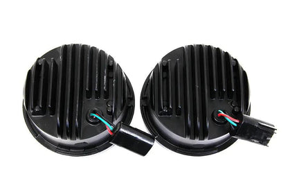 Wyatt Gatling 4-1/2 Inch LED Headlamp Unit Set for Harley Davidson FXDF Models by Wyatt Gatling