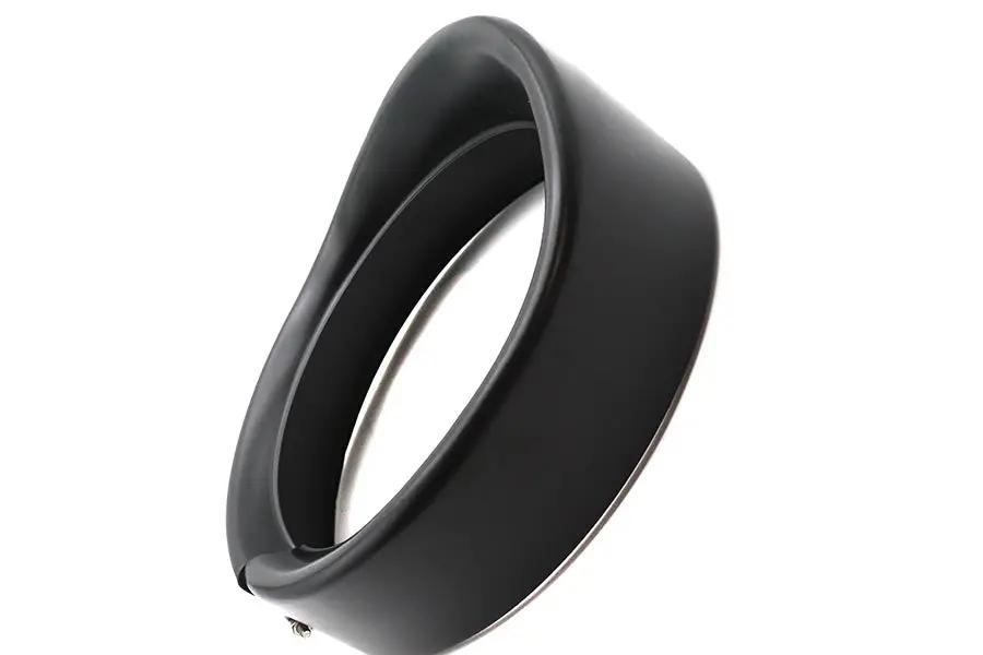 Wyatt Gatling Outer Headlamp Black Frenched Trim Ring with Visor for Harley Davidson FLT by Wyatt Gatling