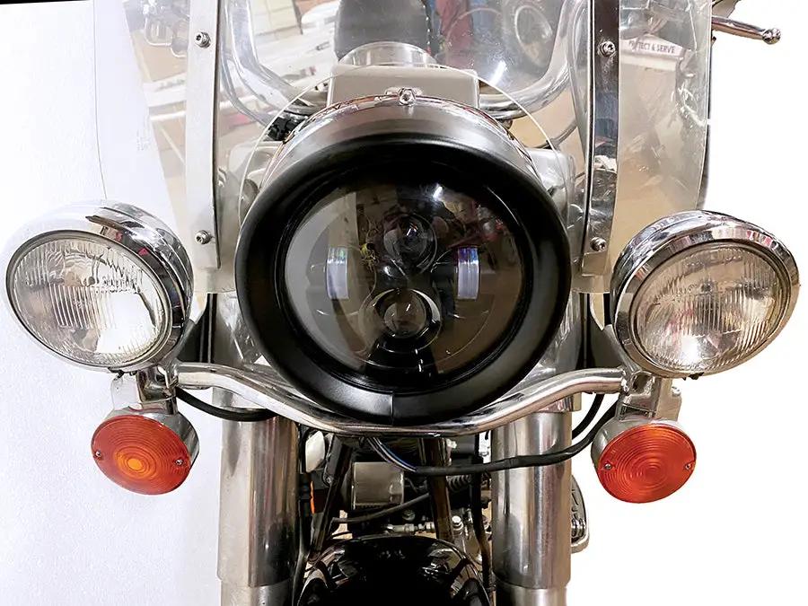 Wyatt Gatling Outer Headlamp Black Frenched Trim Ring with Visor for Harley Davidson FLT by Wyatt Gatling