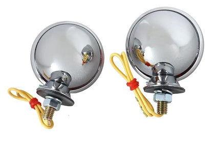 Wyatt Gatling Chrome Turn Signal Set Bullet with Amber Lens - Part 77389A by Wyatt Gatling