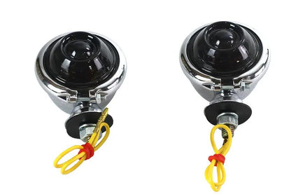 Wyatt Gatling Chrome Turn Signal Set Bullet with Smoked Lens - Part 77389S by Wyatt Gatling