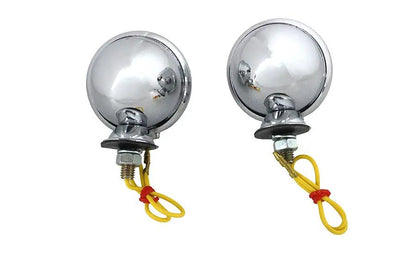 Wyatt Gatling Chrome Turn Signal Set Bullet with Smoked Lens - Part 77389S by Wyatt Gatling