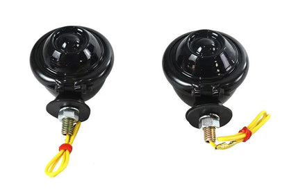 Wyatt Gatling Black Turn Signal Set Bullet with Smoked Lens - Part 77389BS by Wyatt Gatling