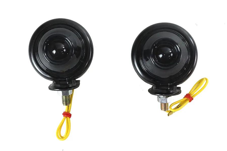 Wyatt Gatling Black Turn Signal Set Bullet with Smoked Lens - Part 77389BS by Wyatt Gatling