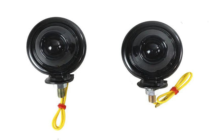 Wyatt Gatling Black Turn Signal Set Bullet with Smoked Lens - Part 77389BS by Wyatt Gatling