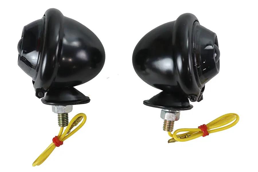 Wyatt Gatling Black Turn Signal Set Bullet with Smoked Lens - Part 77389BS by Wyatt Gatling