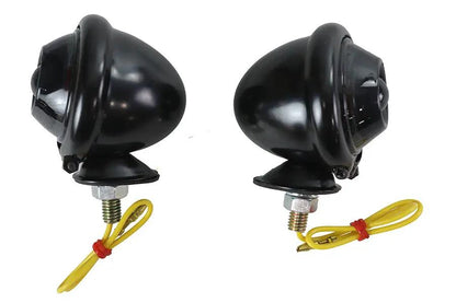 Wyatt Gatling Black Turn Signal Set Bullet with Smoked Lens - Part 77389BS by Wyatt Gatling