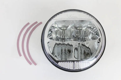 Wyatt Gatling 7 Inch LED Headlamp Unit with Built-in H4 Plug, Part #161710 by Wyatt Gatling
