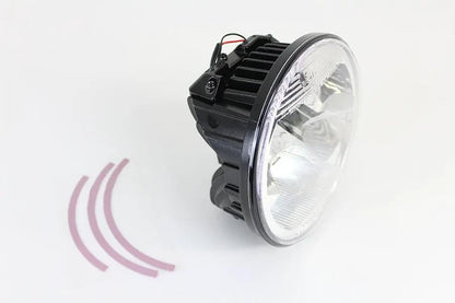 Wyatt Gatling 7 Inch LED Headlamp Unit with Built-in H4 Plug, Part #161710 by Wyatt Gatling