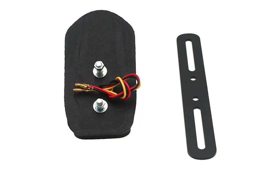 Wyatt Gatling 19158B Black Mini Tombstone Tail Lamp with Bracket and Red LED Lights by Wyatt Gatling