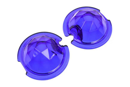 Wyatt Gatling Blue Faceted Tail Lamp Lens Set for Harley Davidson FL (1949-1958) by Wyatt Gatling