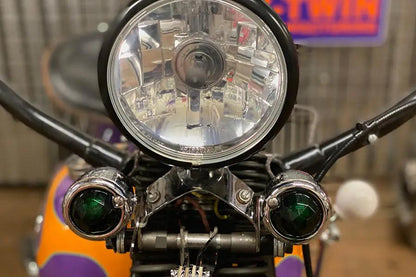 Wyatt Gatling 33-1141 Faceted Green Tail Lamp Lens Set for Harley Davidson FL by Wyatt Gatling