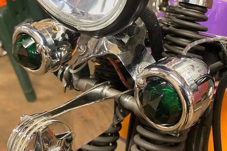 Wyatt Gatling 33-1141 Faceted Green Tail Lamp Lens Set for Harley Davidson FL by Wyatt Gatling