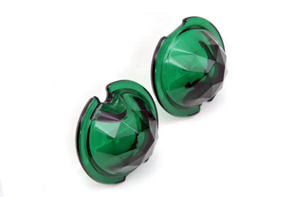 Wyatt Gatling 33-1141 Faceted Green Tail Lamp Lens Set for Harley Davidson FL by Wyatt Gatling