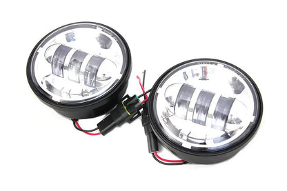 Wyatt Gatling 4-1/2 Inch Chrome LED Spotlamp Assembly for Harley Davidson FLT by Wyatt Gatling