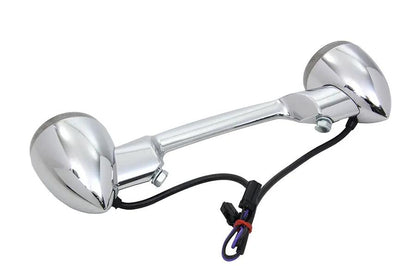 Wyatt Gatling Chrome Steel Revox Turn Signal Bar with Lamps for Harley Davidson FLST (2000-2009) by Wyatt Gatling