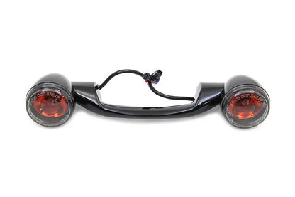 Wyatt Gatling Black Revox Turn Signal Bar with Lamps for Harley Davidson FLST (2000-2009) by Wyatt Gatling