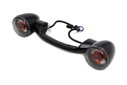 Wyatt Gatling Black Revox Turn Signal Bar with Lamps for Harley Davidson FLST (2000-2009) by Wyatt Gatling