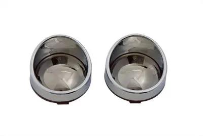Wyatt Gatling L22-6828RC Bezel Turn Signal Bezel in Red Mirrored Chrome for Harley Davidson FXSTD (2000-2007) by Wyatt Gatling