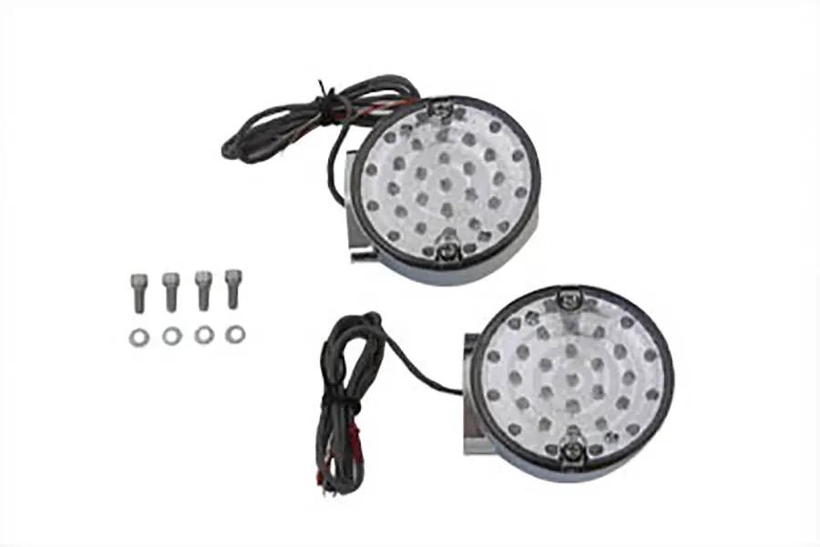 Wyatt Gatling LED Turn Signal Set Rear Clear Lens for Harley Davidson FLT – Pair by Wyatt Gatling