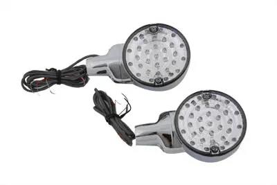Wyatt Gatling LED Turn Signal Set Rear Clear Lens for Harley Davidson FLT (1986-1995) by Wyatt Gatling