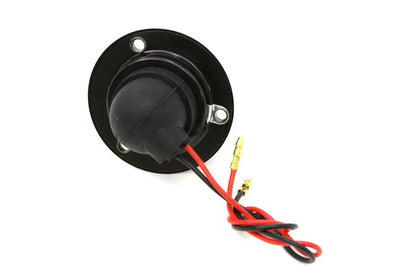Wyatt Gatling 63512 Black 1 inch Round Tail Lamp with Red Lens and Chrome Rim by Wyatt Gatling