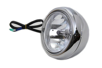 Wyatt Gatling Diamond Cut H-3 Spotlamp with Clear Lens for Harley Davidson FL 1964-1973 by Wyatt Gatling