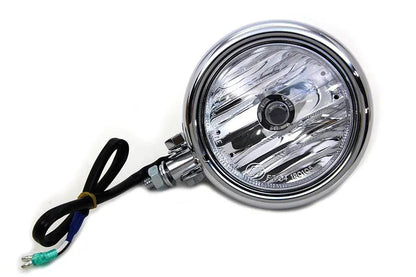 Wyatt Gatling Diamond Cut H-3 Spotlamp with Clear Lens for Harley Davidson FL 1964-1973 by Wyatt Gatling