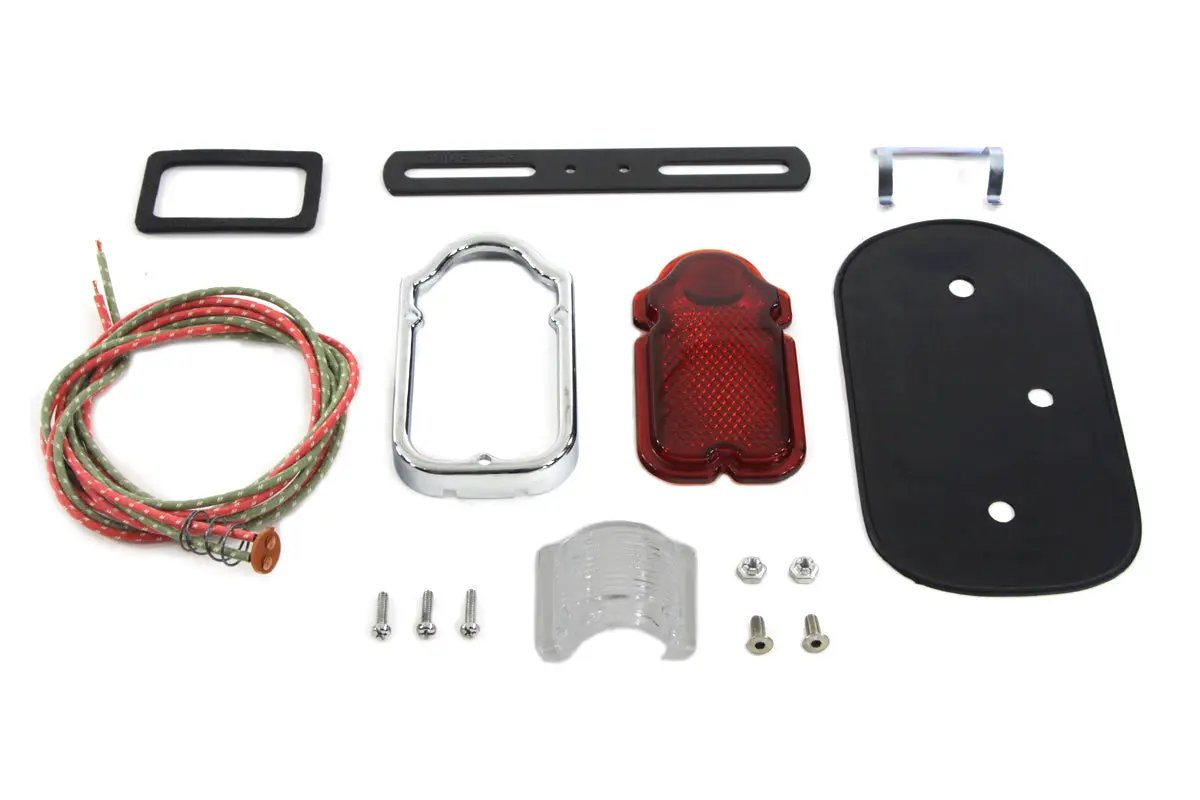 V-Twin Tombstone Tail Lamp Parts Kit for Harley Davidson FL 1947-1949 by V-Twin