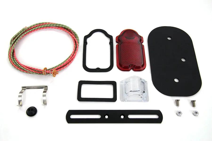 V-Twin Tombstone Tail Lamp Parts Kit for 1950-1954 Harley Davidson FL Models by V-Twin