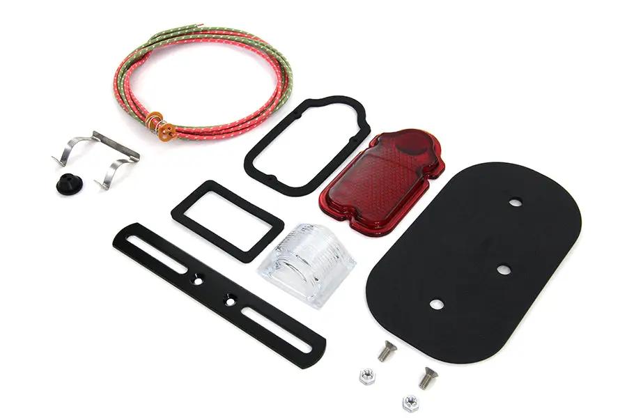V-Twin Tombstone Tail Lamp Parts Kit for 1950-1954 Harley Davidson FL Models by V-Twin