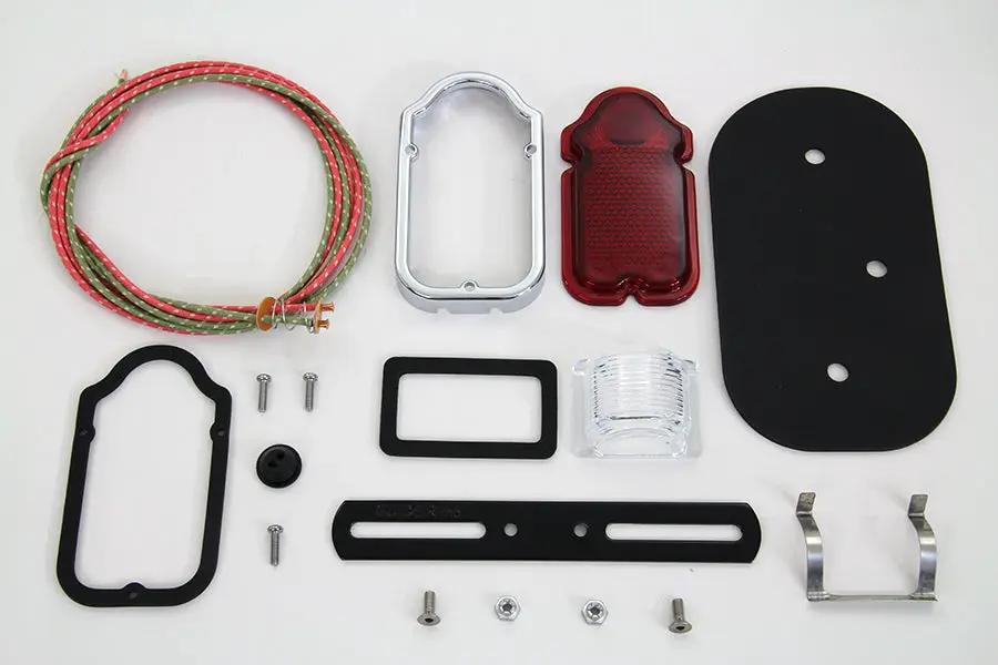 V-Twin Tombstone Tail Lamp Parts Kit for 1950-1954 Harley Davidson FL Models by V-Twin
